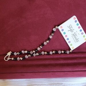 Black and Clear Beaded Necklace